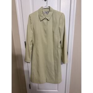TAHARI ASL 2PC Butter Yellow Geometric Collar Skirt Suit Size 10